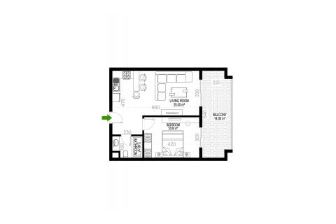 1+1 Lejlighed i Yekta Kingdom Premium, Mahmutlar, Antalya, Tyrkiet Nr. 226648
