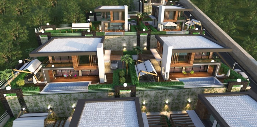 4+1 Villa  i Kargicak, Alanya, Antalya, Tyrkiet Nr. 24152