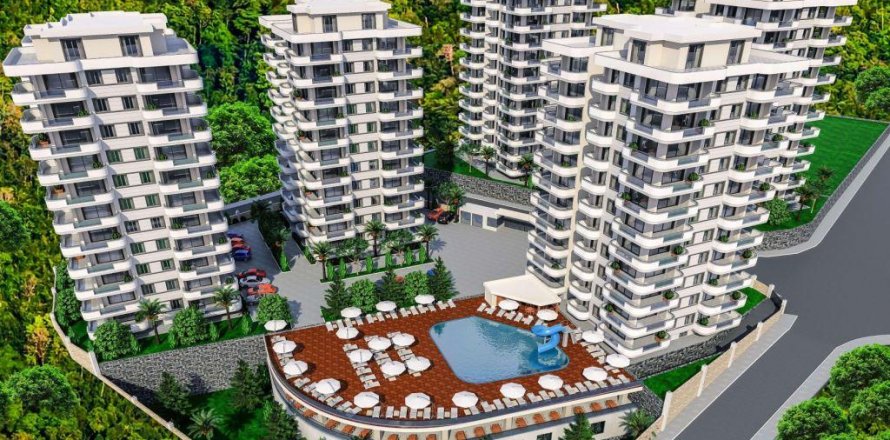 3+1 Penthouse  i Mahmutlar, Antalya, Tyrkiet Nr. 32687