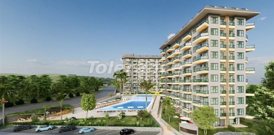 3+1 Lejlighed  i Alanya, Antalya, Tyrkiet Nr. 34291