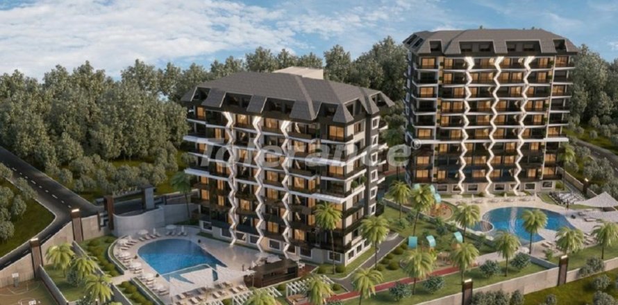 3+1 Lejlighed  i Alanya, Antalya, Tyrkiet Nr. 34170