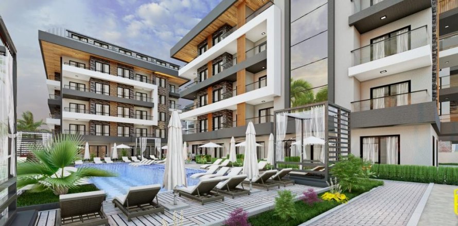 1+1 Lejlighed  i Alanya, Antalya, Tyrkiet Nr. 38333