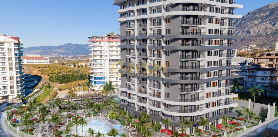 1+1 Lejlighed  i Alanya, Antalya, Tyrkiet Nr. 38596