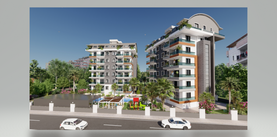 1+1 Lejlighed  i Gazipasa, Antalya, Tyrkiet Nr. 37883