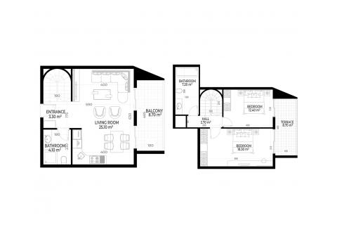 2+1 Penthouse i Yekta Sunrise Residence, Gazipasa, Antalya, Tyrkiet Nr. 160885
