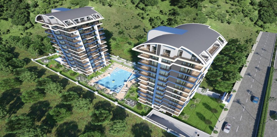 2+1 Lejlighed i Twin Towers 4, Mahmutlar, Antalya, Tyrkiet Nr. 46255