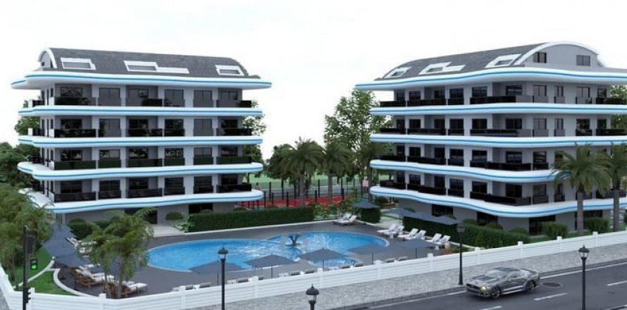 1+1 Lejlighed  i Okurcalar, Alanya, Antalya, Tyrkiet Nr. 46391