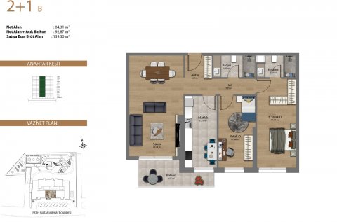 2+1 Lejlighed i Vera Yaşam project, Istanbul, Tyrkiet Nr. 49956 - 1