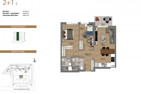 2+1 Lejlighed i Vera Yaşam project, Istanbul, Tyrkiet Nr. 49955 - 1