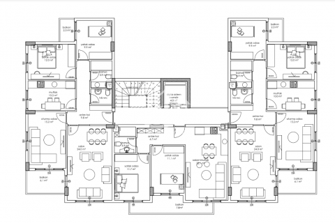 3+1 Lejlighed  i Alanya, Antalya, Tyrkiet Nr. 46123 - 11