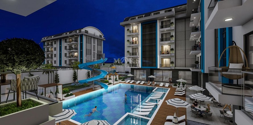 1+0 Lejlighed i Residential complex in Oba, surrounded by nature and not far from the administrative center of the city., Alanya, Antalya, Tyrkiet Nr. 49622