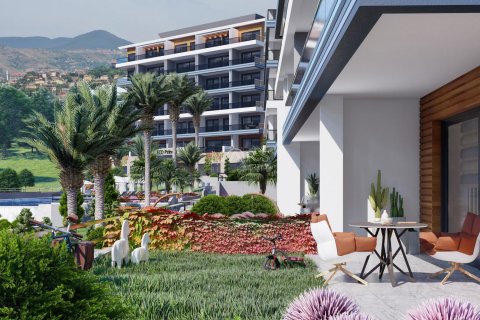 1+0 Lejlighed i Houses with unique sea views, Alanya, Antalya, Tyrkiet Nr. 49735 - 9
