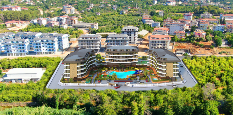 1+1 Lejlighed  i Oba, Antalya, Tyrkiet Nr. 34547