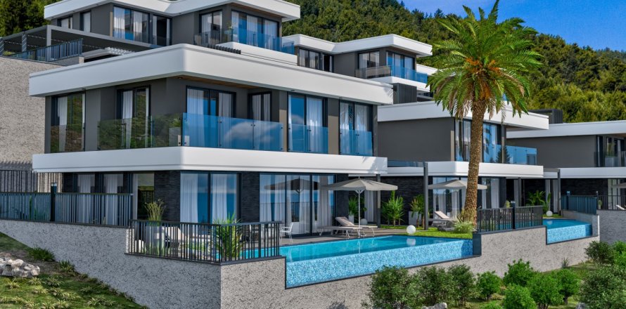 4+1 Villa  i Alanya, Antalya, Tyrkiet Nr. 47799