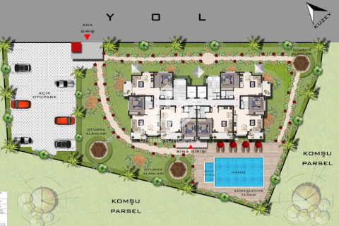 1+1 Lejlighed  i Avsallar, Antalya, Tyrkiet Nr. 39597 - 13