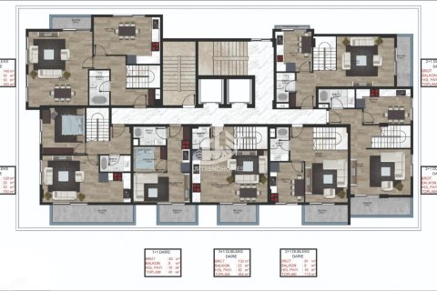 1+1 Lejlighed  i Mahmutlar, Antalya, Tyrkiet Nr. 45923 - 2
