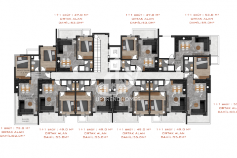 1+1 Lejlighed  i Oba, Antalya, Tyrkiet Nr. 43195 - 26