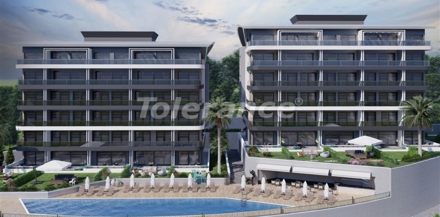 2+1 Lejlighed  i Alanya, Antalya, Tyrkiet Nr. 34740