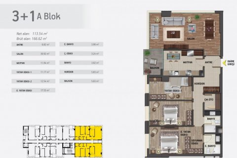 3+1 Lejlighed  i Küçükçekmece, Istanbul, Tyrkiet Nr. 51685 - 17
