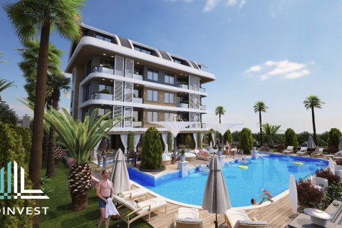 1+1 Lejlighed  i Alanya, Antalya, Tyrkiet Nr. 52297 - 14