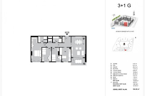 3+1 Lejlighed  i Istanbul, Tyrkiet Nr. 51490 - 23