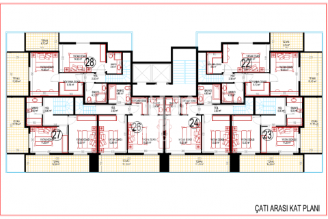 2+1 Penthouse  i Mahmutlar, Antalya, Tyrkiet Nr. 39404 - 10