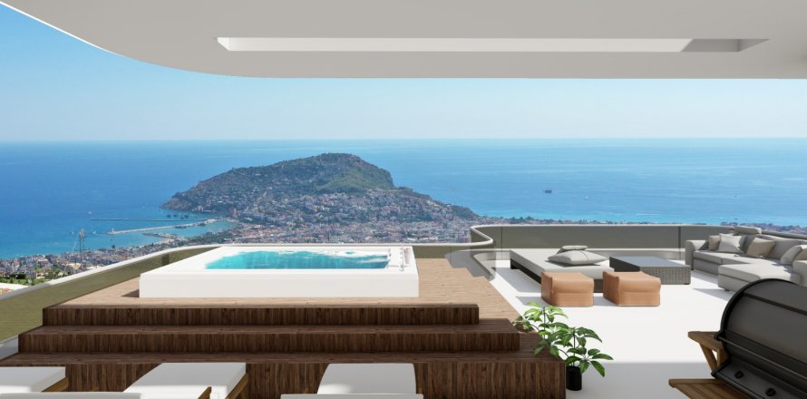 5+1 Villa  i Bektas, Alanya, Antalya, Tyrkiet Nr. 52097