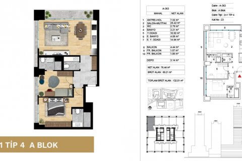 2+1 Lejlighed  i Atasehir, Istanbul, Tyrkiet Nr. 53830 - 12