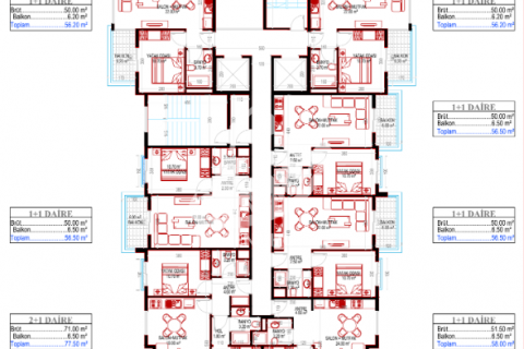 2+1 Penthouse  i Mahmutlar, Antalya, Tyrkiet Nr. 46972 - 11