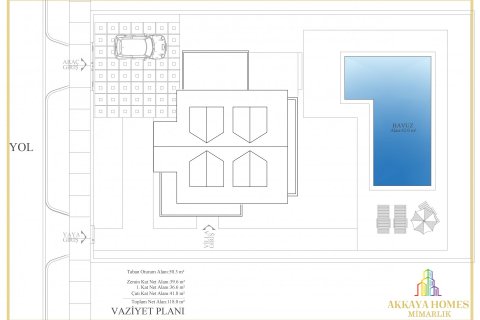 3+1 Villa  i Fethiye, Mugla, Tyrkiet Nr. 54681 - 8