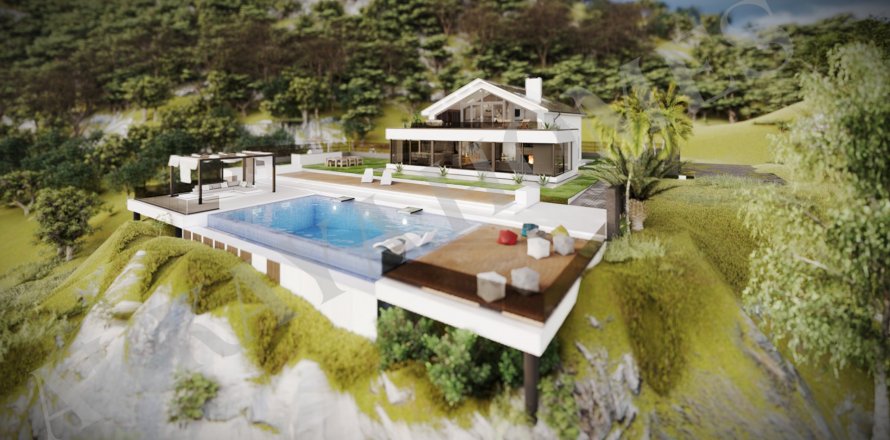 4+3 Villa  i Fethiye, Mugla, Tyrkiet Nr. 54654