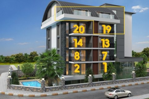 1+1 Lejlighed  i Alanya, Antalya, Tyrkiet Nr. 58836 - 14