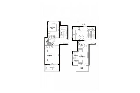 2+1 Penthouse i Yekta Blue V Residence, Mahmutlar, Antalya, Tyrkiet Nr. 130839