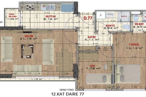 2+1 Lejlighed i Koru Residence, Kadikoy, Istanbul, Tyrkiet Nr. 62257 - 3