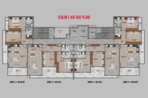 4+1 Lejlighed i Mim Towers Residence — комфортная резиденция с концепцией отеля!, Alanya, Antalya, Tyrkiet Nr. 56579 - 20