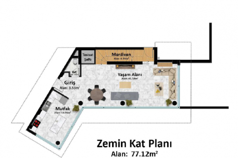 3+2 Villa  i Bodrum, Mugla, Tyrkiet Nr. 62639 - 24