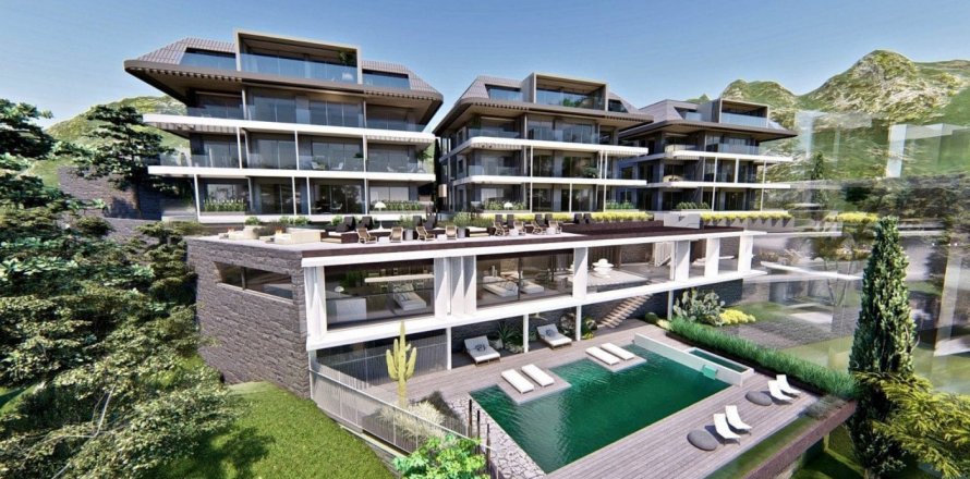 1+1 Lejlighed  i Alanya, Antalya, Tyrkiet Nr. 66613
