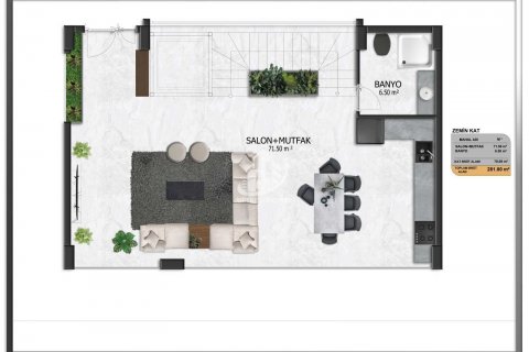 3+1 Villa  i Alanya, Antalya, Tyrkiet Nr. 63277 - 18