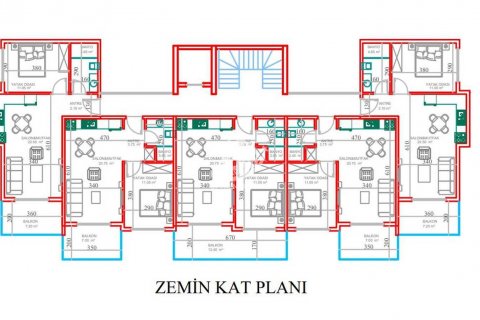 1+1 Lejlighed  i Kargicak, Alanya, Antalya, Tyrkiet Nr. 52479 - 22