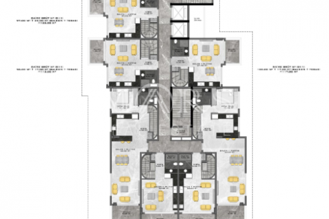 1+1 Lejlighed i A project with the infrastructure of a five-star hotel in the Oba area, Alanya, Antalya, Tyrkiet Nr. 63990 - 15