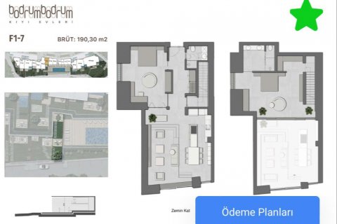 2+1 Lejlighed  i Bodrum, Mugla, Tyrkiet Nr. 63650 - 20