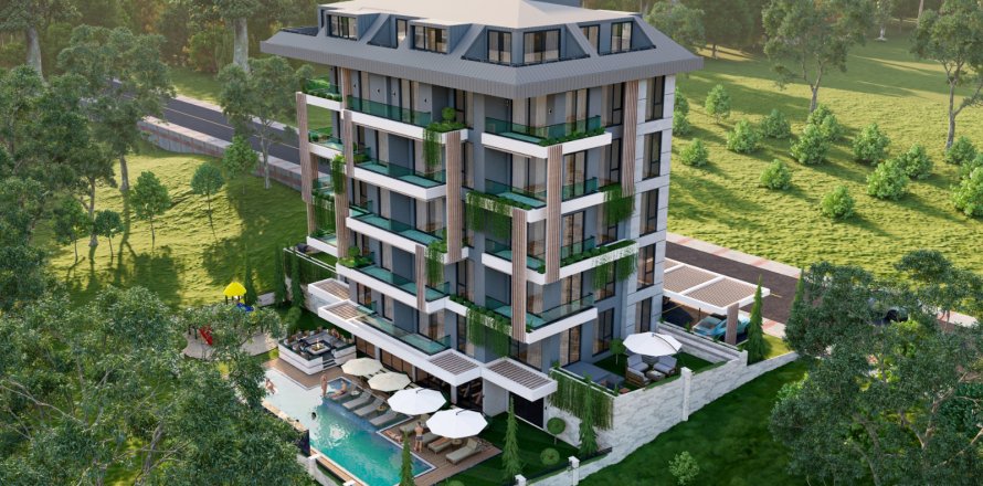 1+1 Lejlighed  i Avsallar, Antalya, Tyrkiet Nr. 63237