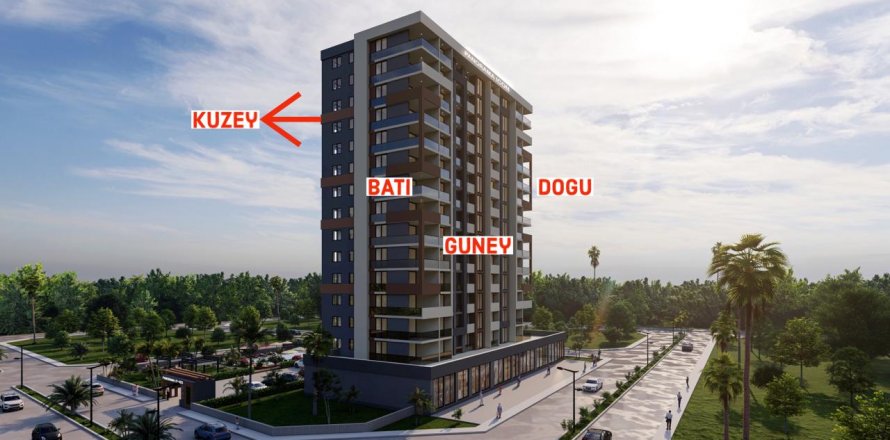 3+1 Lejlighed  i Mersin, Tyrkiet Nr. 72063