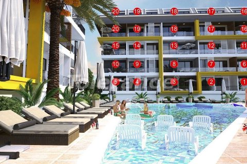 1+1 Lejlighed  i Alanya, Antalya, Tyrkiet Nr. 67001 - 5