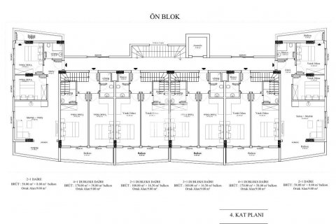 1+1 Lejlighed  i Alanya, Antalya, Tyrkiet Nr. 72174 - 17