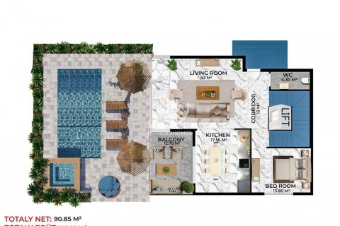 4+1 Villa  i Kargicak, Alanya, Antalya, Tyrkiet Nr. 76174 - 26