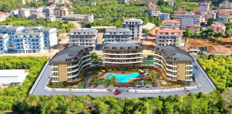 1+1 Lejlighed  i Alanya, Antalya, Tyrkiet Nr. 41379