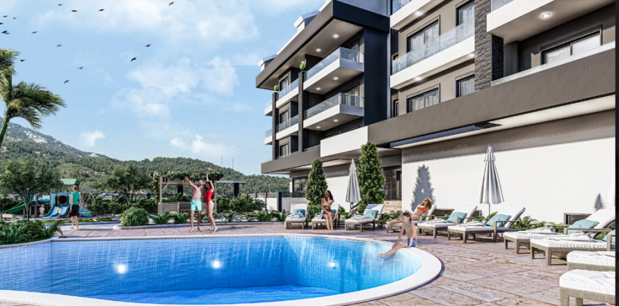 1+1 Lejlighed  i Oba, Antalya, Tyrkiet Nr. 80497