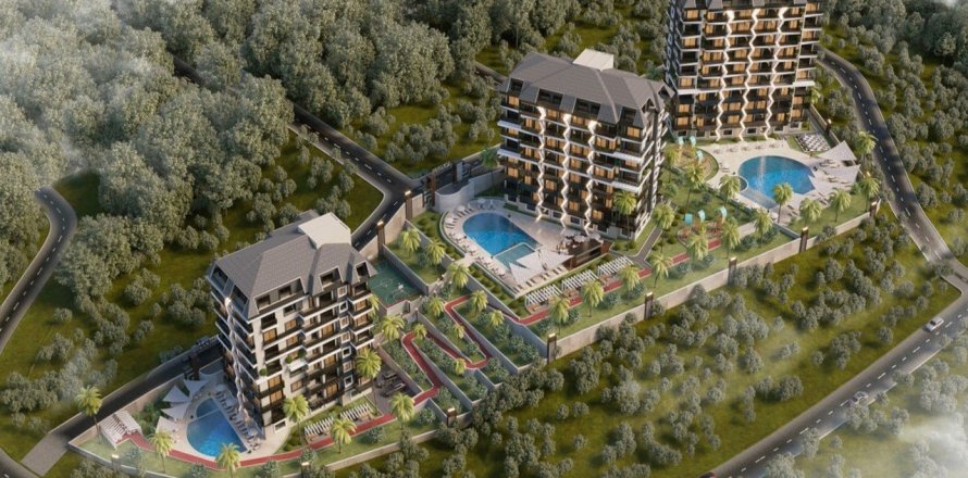 1+1 Boligkompleks  i Avsallar, Antalya, Tyrkiet Nr. 79693