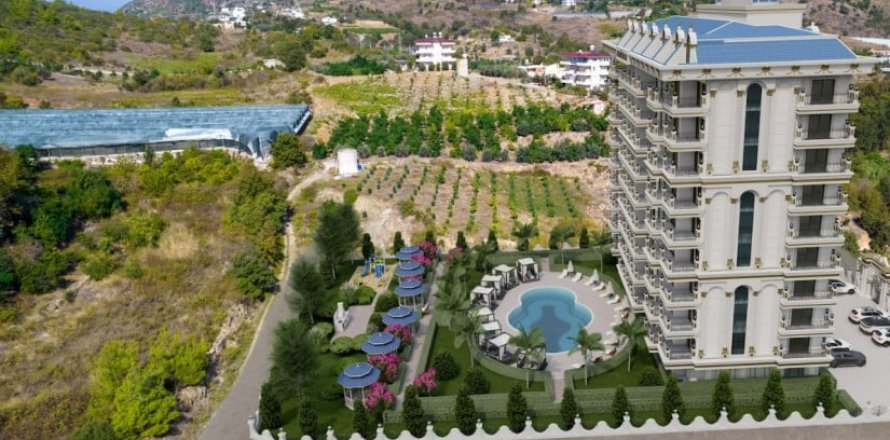 1+1 Lejlighed  i Alanya, Antalya, Tyrkiet Nr. 42089